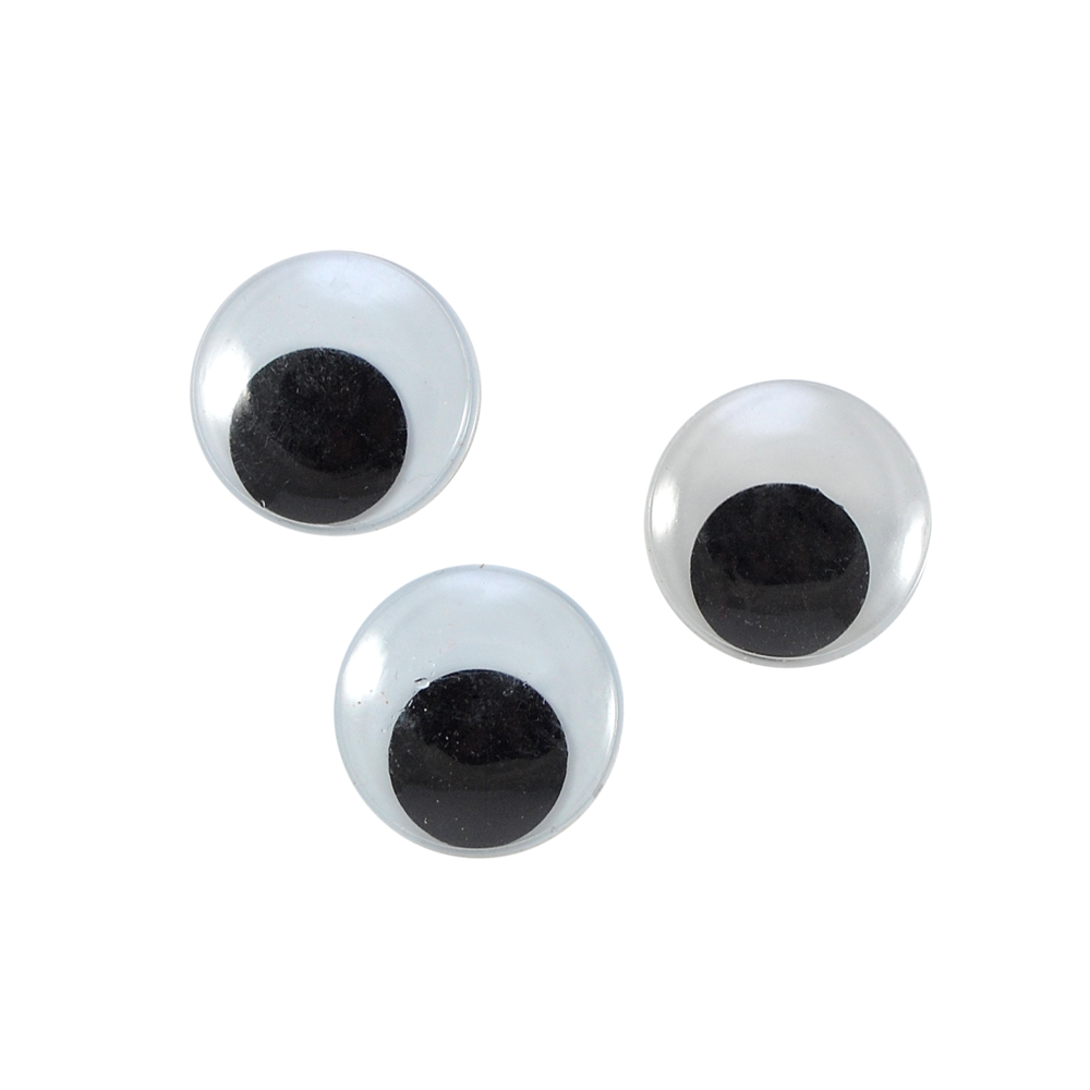 Глаз MR-30, круглый, белый, черный подвижный зрачок, 1тыс.шт. Глазики MR