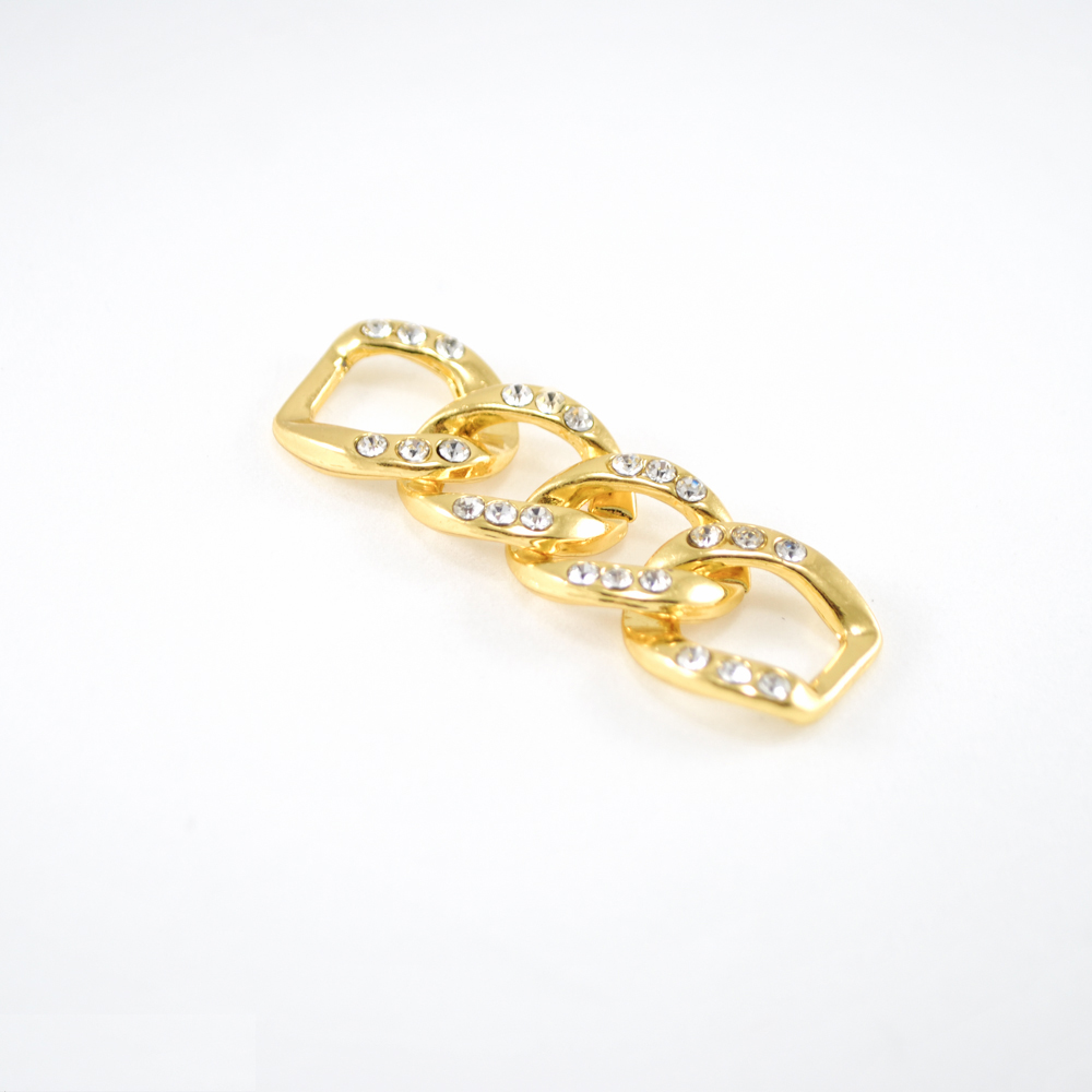 Перетяжка металл 11885 5мм GOLD цепь, камни . Пряжка, перетяжка