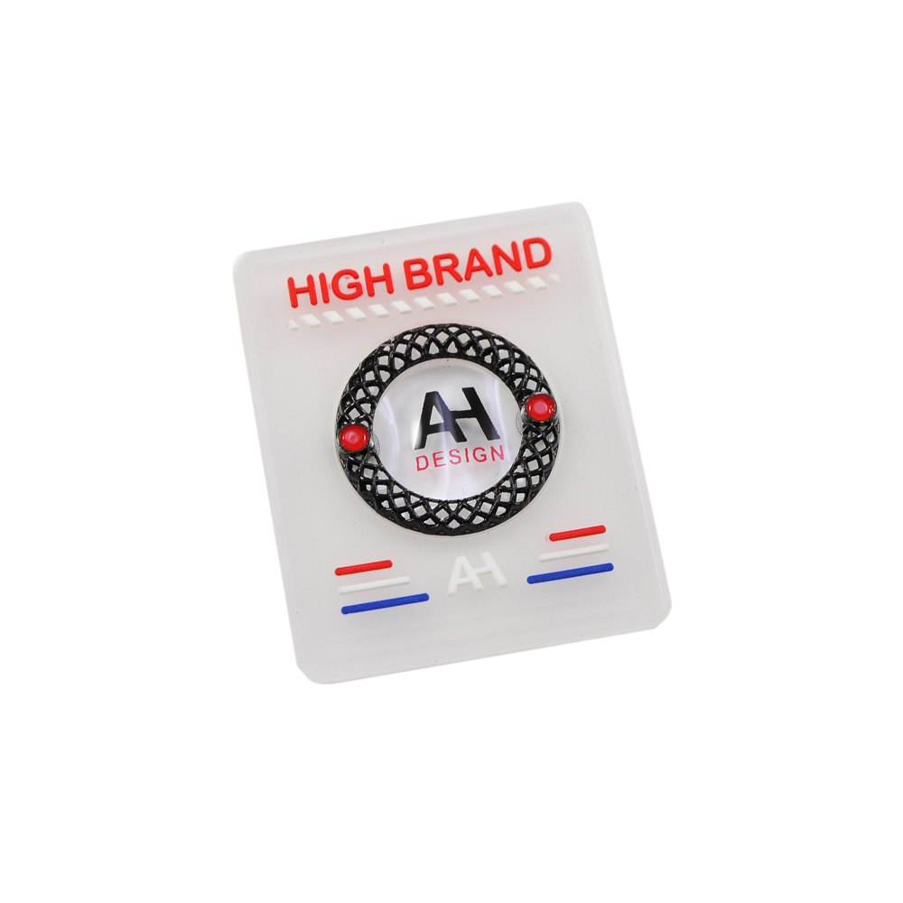 Лейба резиновая с металлом AH High Brand, 5*6см, прозрачный, черный, красный, белый, синий, желтый, шт. Лейба Резина