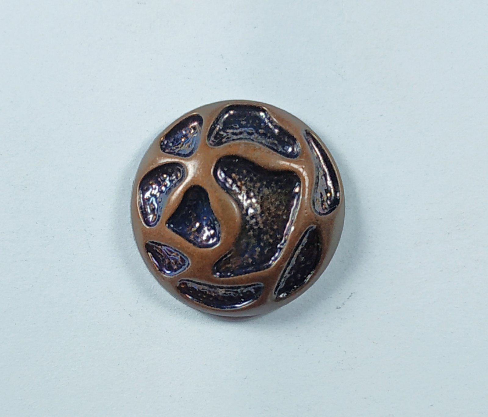 Пуговица TR-25-28 medn 17мм. Пуговица металлизированная