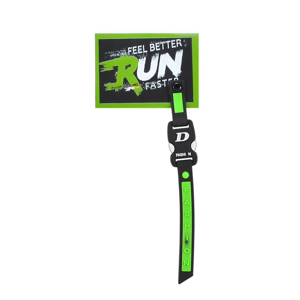 Лейба силиконовая c подвеской RUN, 6,7*5см, черный, белый, зеленый, шт. Лейба Силикон
