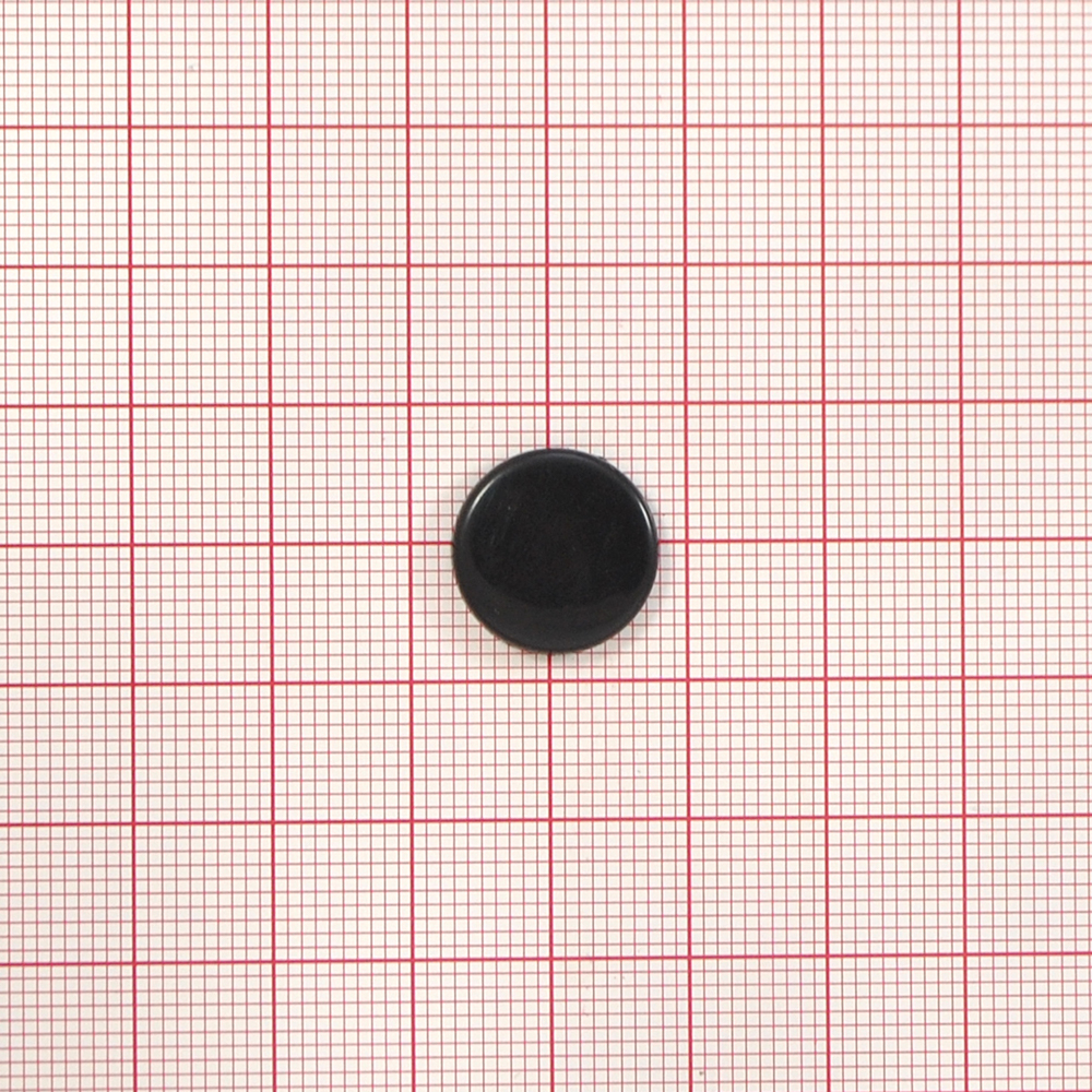 Кнопка пластмассовая 17мм черная матовая, 1т.шт. Кнопка пришивная потайная