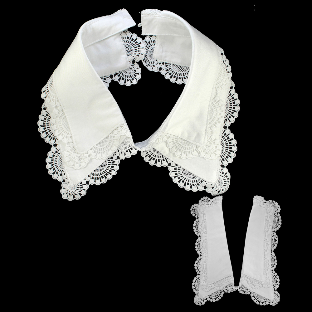 Воротник декор, 49*12см, кружева, белый,  шт. Воротники