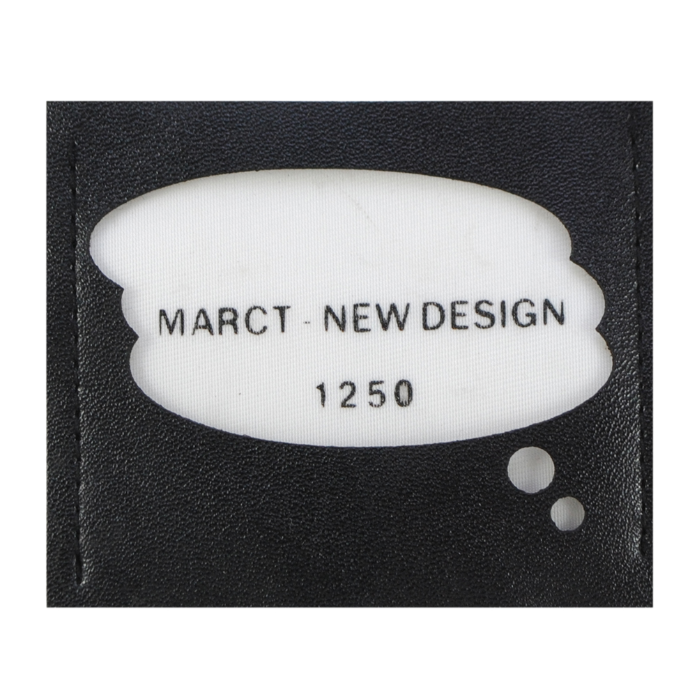 Лейба к/з MARCT NEW DESIGN 6,9*5,8см, чёрный, бел., вставка ткань, шт. Лейба Кожзам