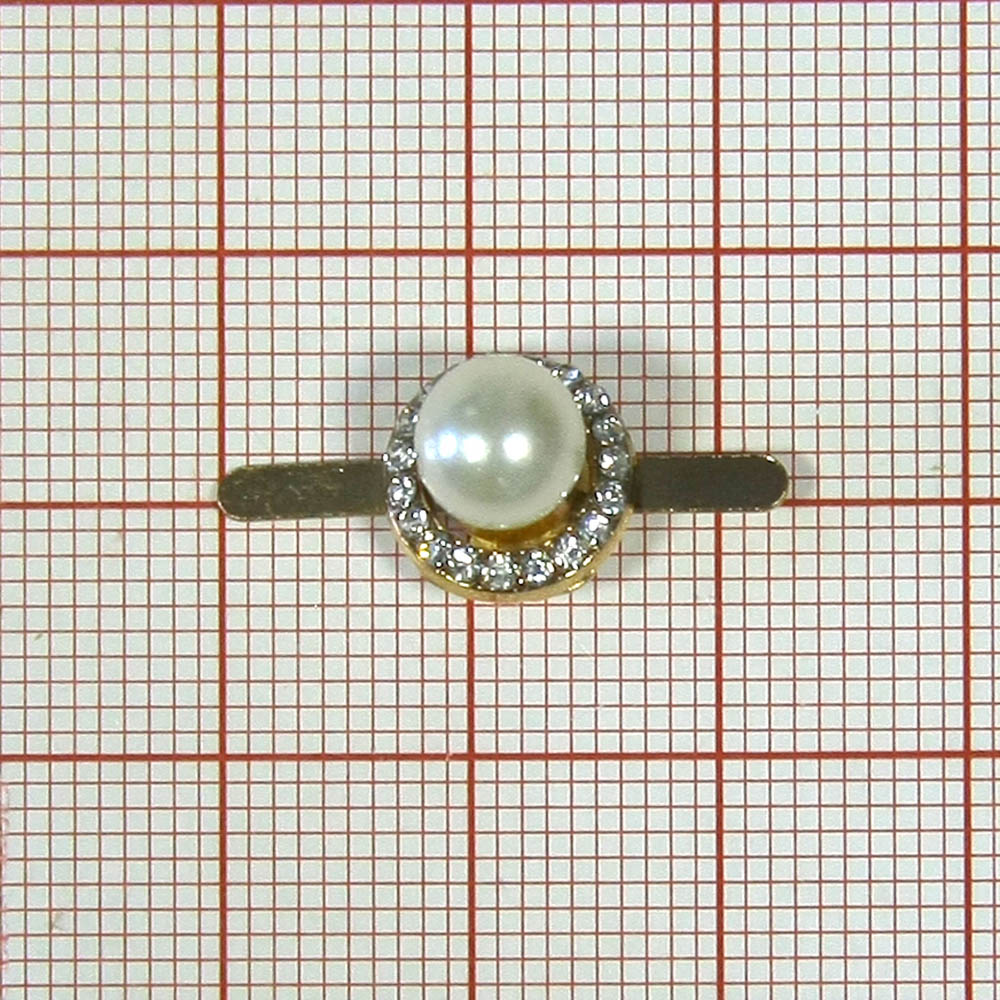 Краб металл 94863 Точка Жемчужинка 10мм GOLD, белые камни, жемчуг, шт. Крабы Металл Геометрия Декор