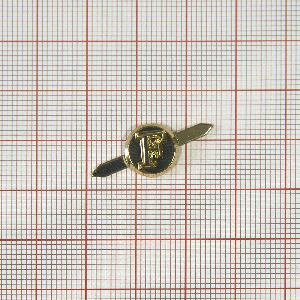 Краб металл F кругл. 11мм, GOLD /лого выпукл.1мм/. Крабы Металл Надписи, Буквы