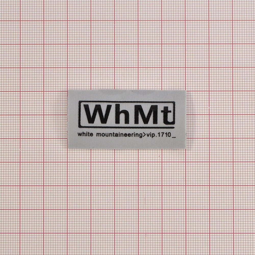 Лейба тканевая WhMt, 2.5*5см, черный, серебро, шт. Лейба Ткань