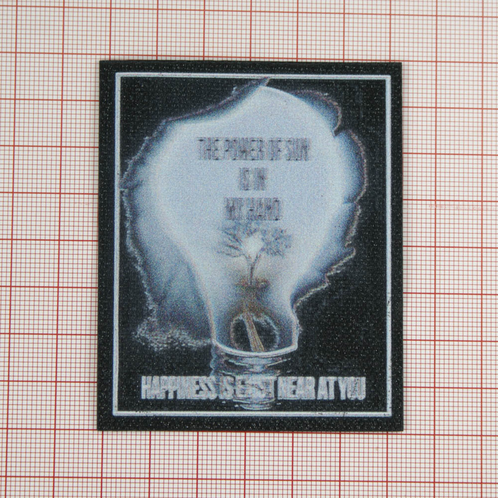 Лейба клеенка блестящая The power of sun Лампочка 5,6*7,8см черно-белый, шт. Лейба Клеенка