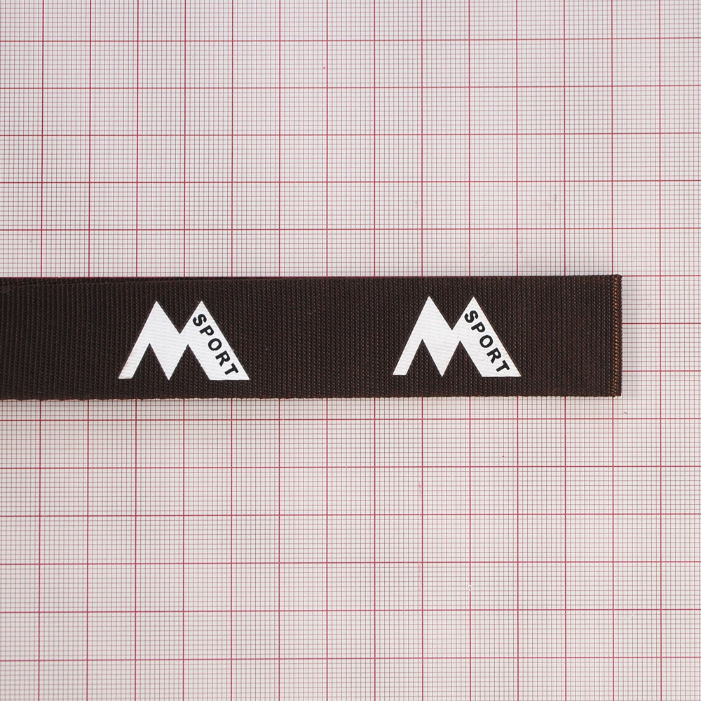 Тесьма M SPORT 2,5см коричневая  ярд. Тесьма