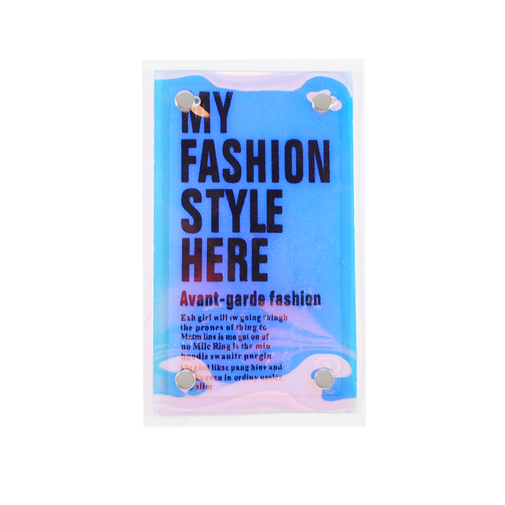 Лейба клеенка с хольнитенами My Fashion Style Here, 6.8*11.8см, голубой, черный, шт. Лейба Клеенка