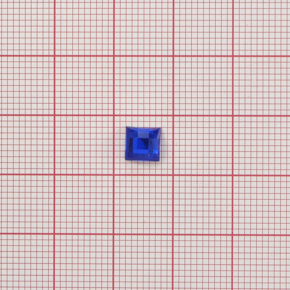 Стразы Д на клей, квадрат 6*6мм темн-голубой 9, 1тыс.шт. Стразы на клей