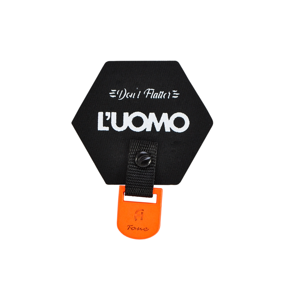 Лейба полиуретан с подвеской L'UOMO, 5*4,5см черный, белый, оранжевый, шт. Лейба Кожзам