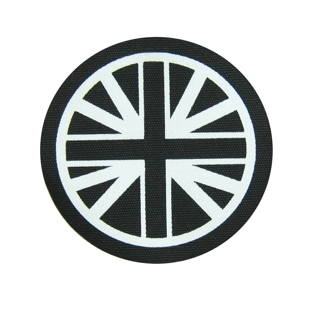 Нашивка тканевая Британия круглая 7см черно-белый, шт. Нашивка Вышивка