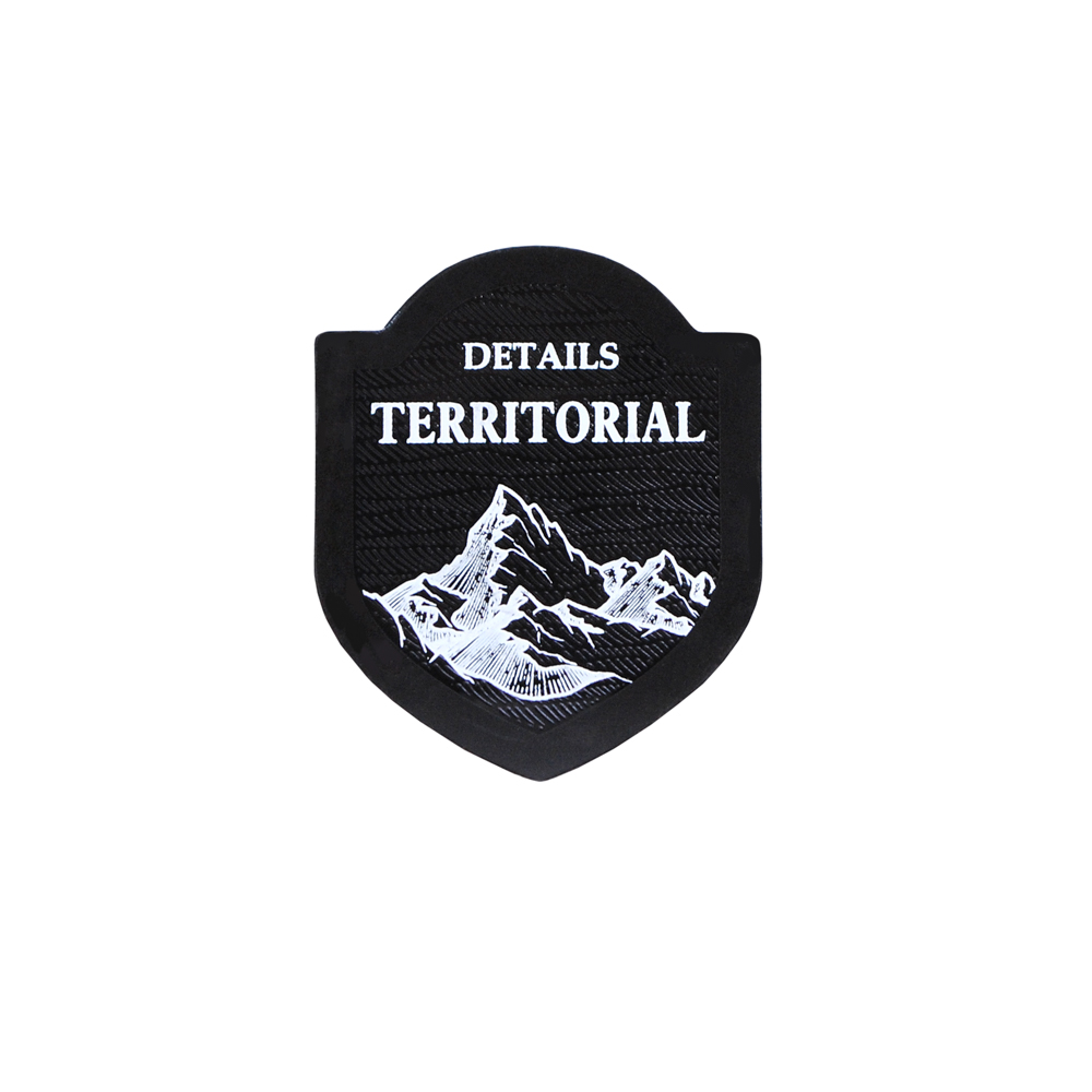 Лейба кожзам TERRITORIAL, 4*5см, черный, белый, шт. Лейба Кожзам