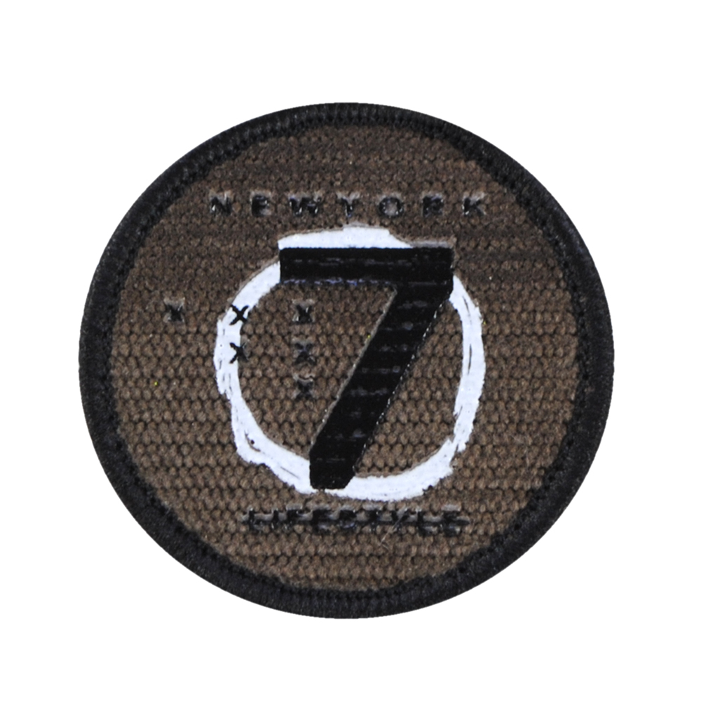 Лейба ткань., "7" круг, 4,3см., коричн., черн., бел., шт. Лейба Ткань