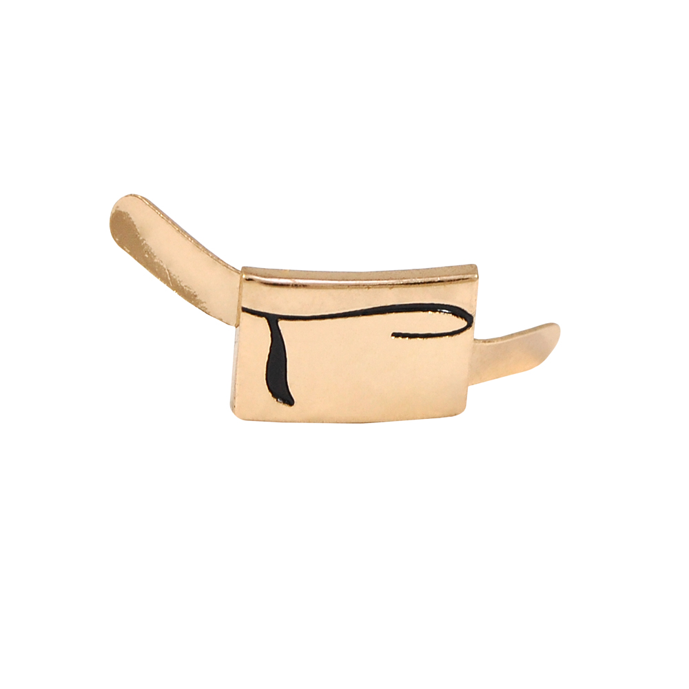 Краб металлический Пластина-гравировка 12*8мм GOLD, шт. Крабы Металл Геометрия