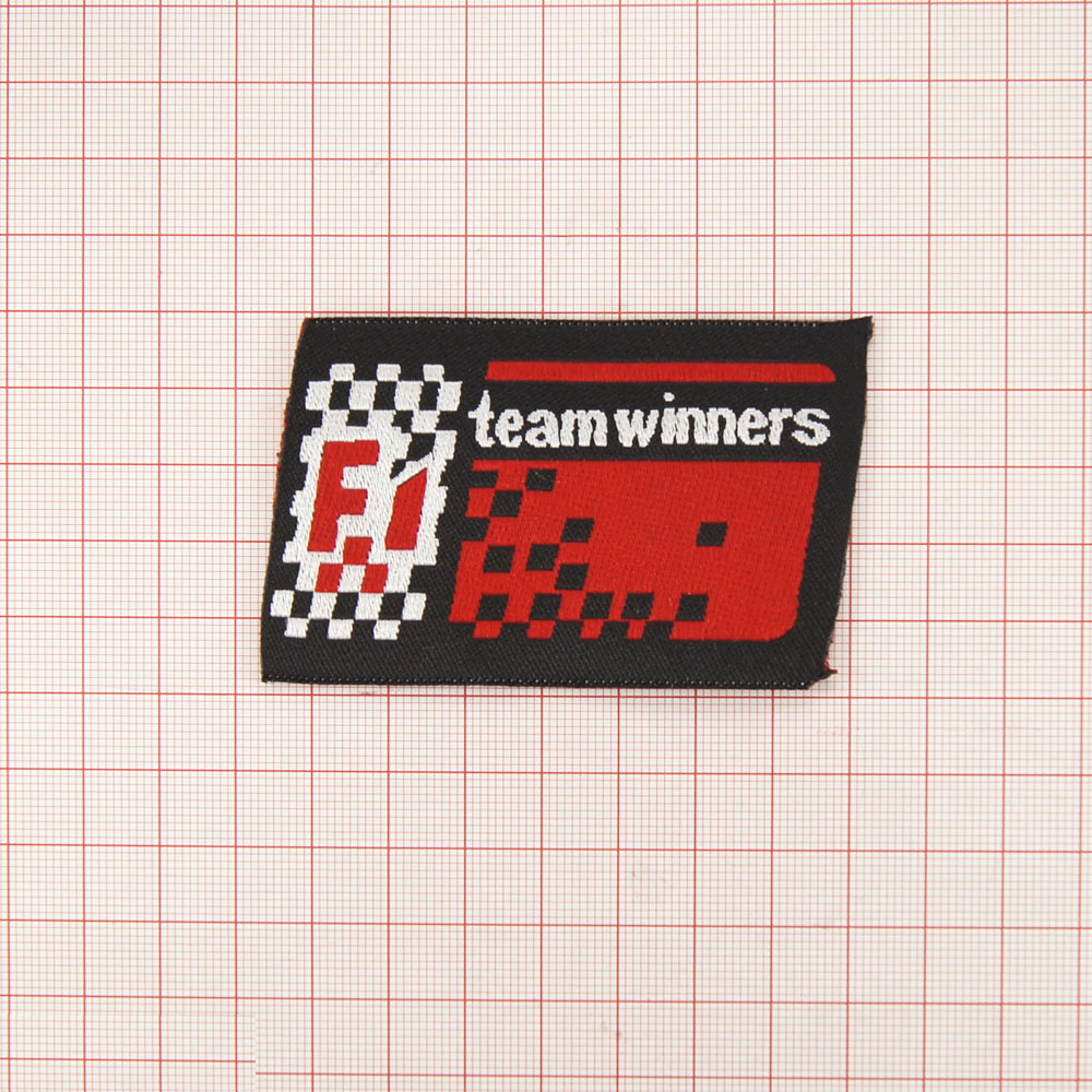 Нашивка F1 team winners, 7*5 см, черный фон. Шеврон Нашивка