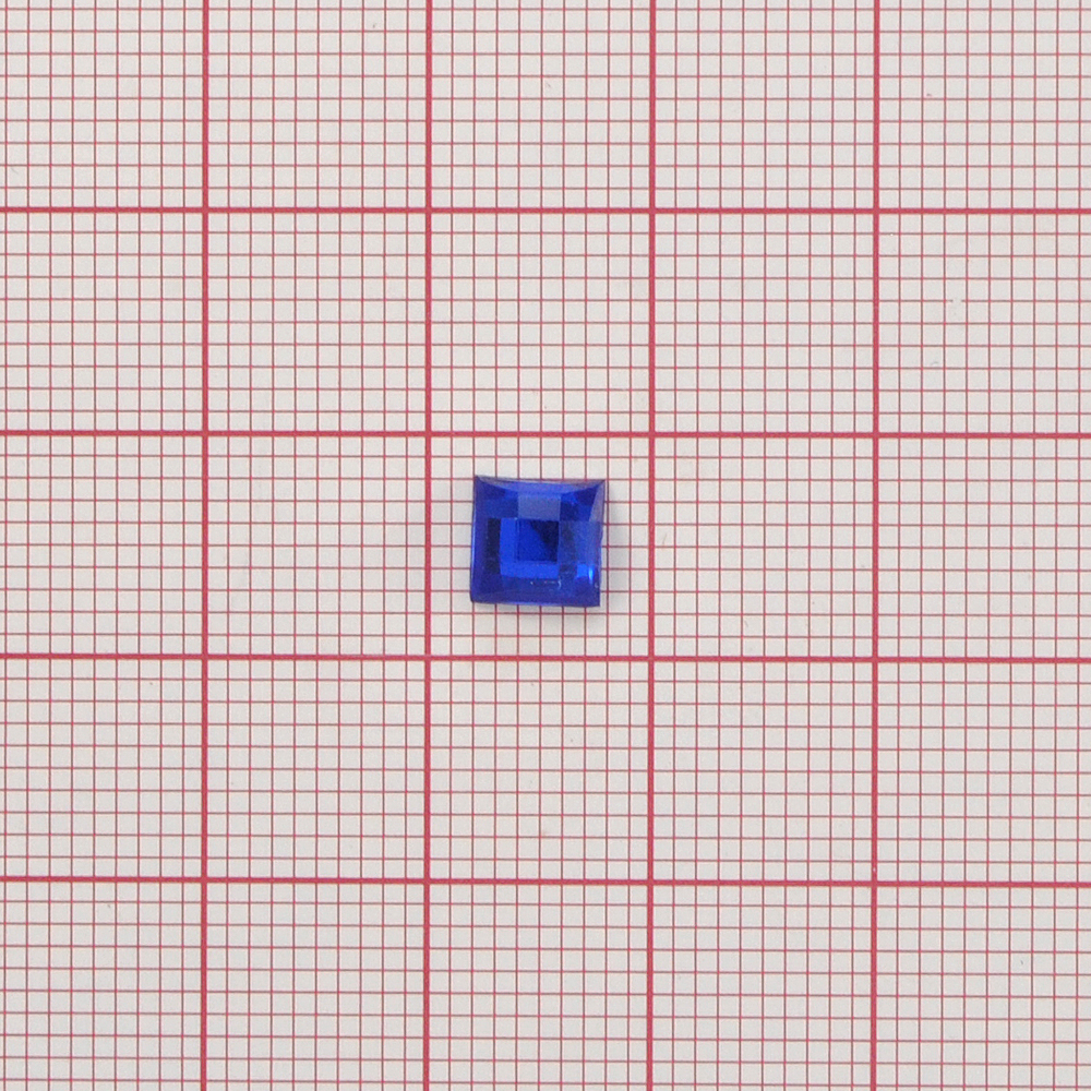 Стразы Д на клей, квадрат 6*6мм темн-голубой 9, 1тыс.шт. Стразы на клей