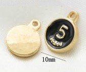 Подвеска металл 5, 1см, золото, черный, шт. Подвески