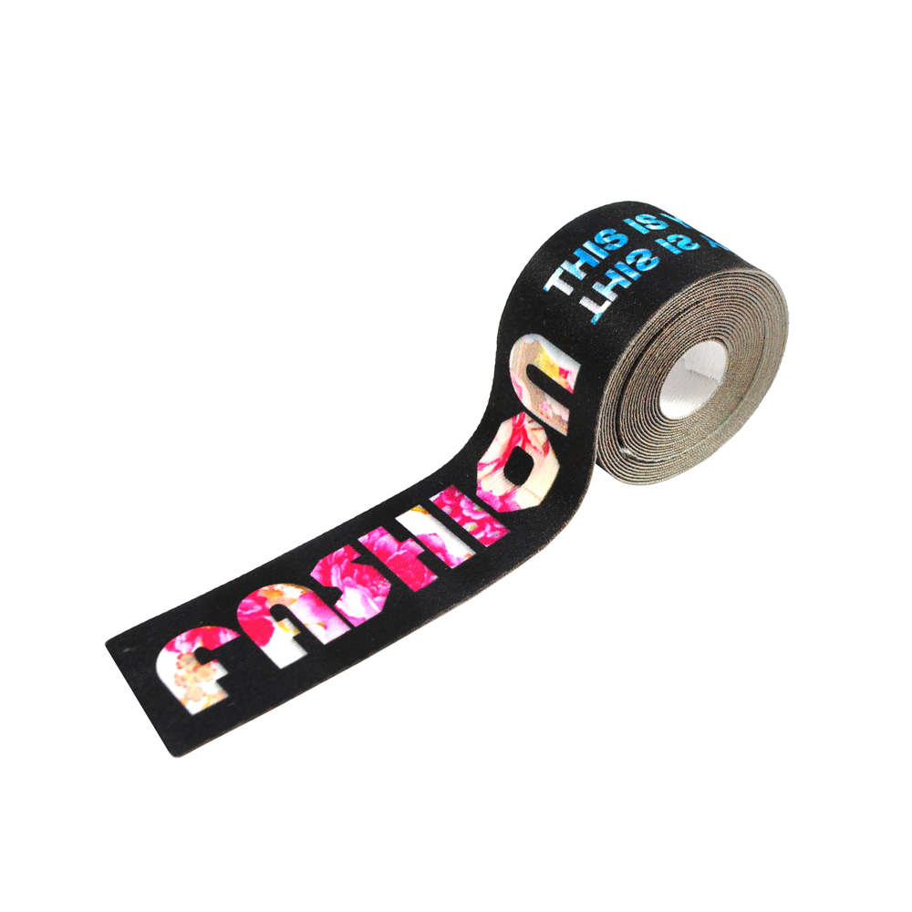 Тесьма тканевая пришивная FASHION 2,5см, черный, розовый, цветной, 50ярд. Тесьма