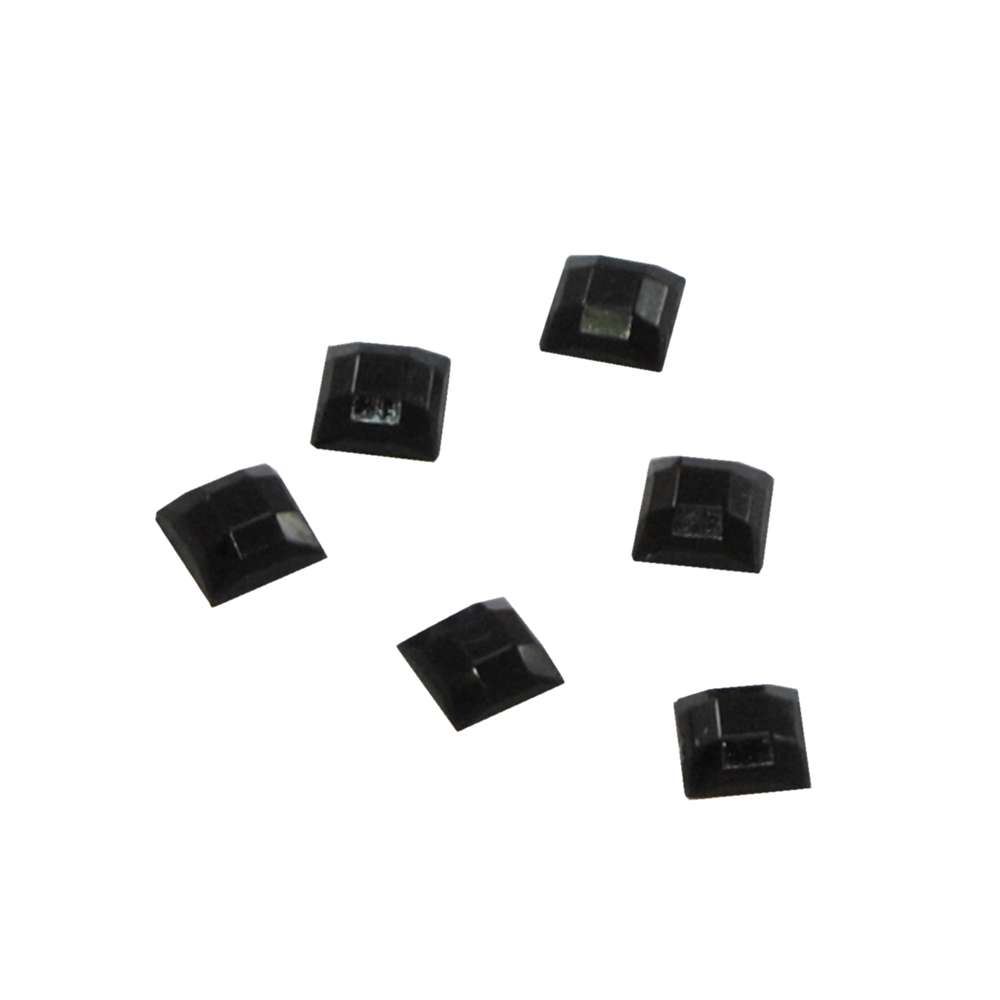 Стразы Д на клей, квадрат 4*4мм черный 37, 1тыс.шт. Стразы на клей