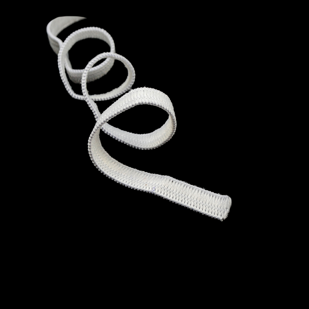 Резинка бельевая 7мм, лавсан, белый /Китай/, 100м. Резинка