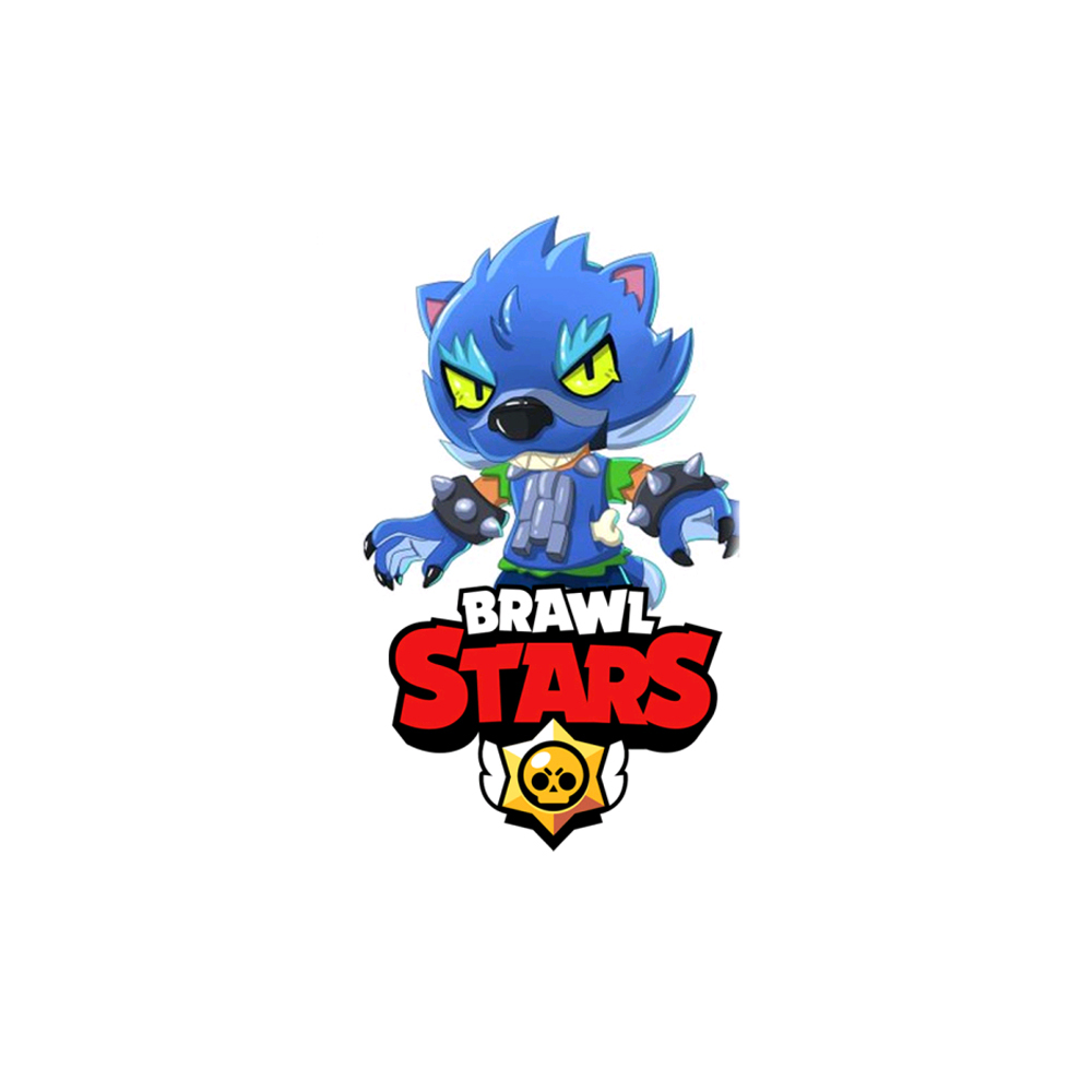 Термоаппликация Brawl Stars (волк) маленькая 6,5*10см, шт. Термопереводки Детские