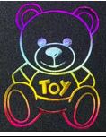 Термопереводка,TOY 18*23,6 см красный, желтый, голубой, фиолетовый шт. Термопереводки Голограмма Светоотражалка Глиттер