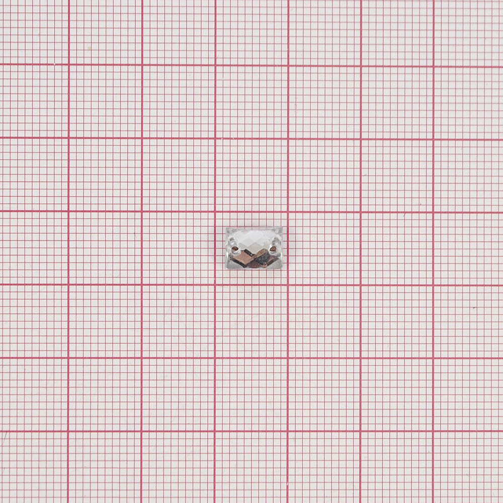 Стразы Д пришивн. прямоуг 6*8мм бел.кристал 38, 1тыс.шт. Стразы пришивные