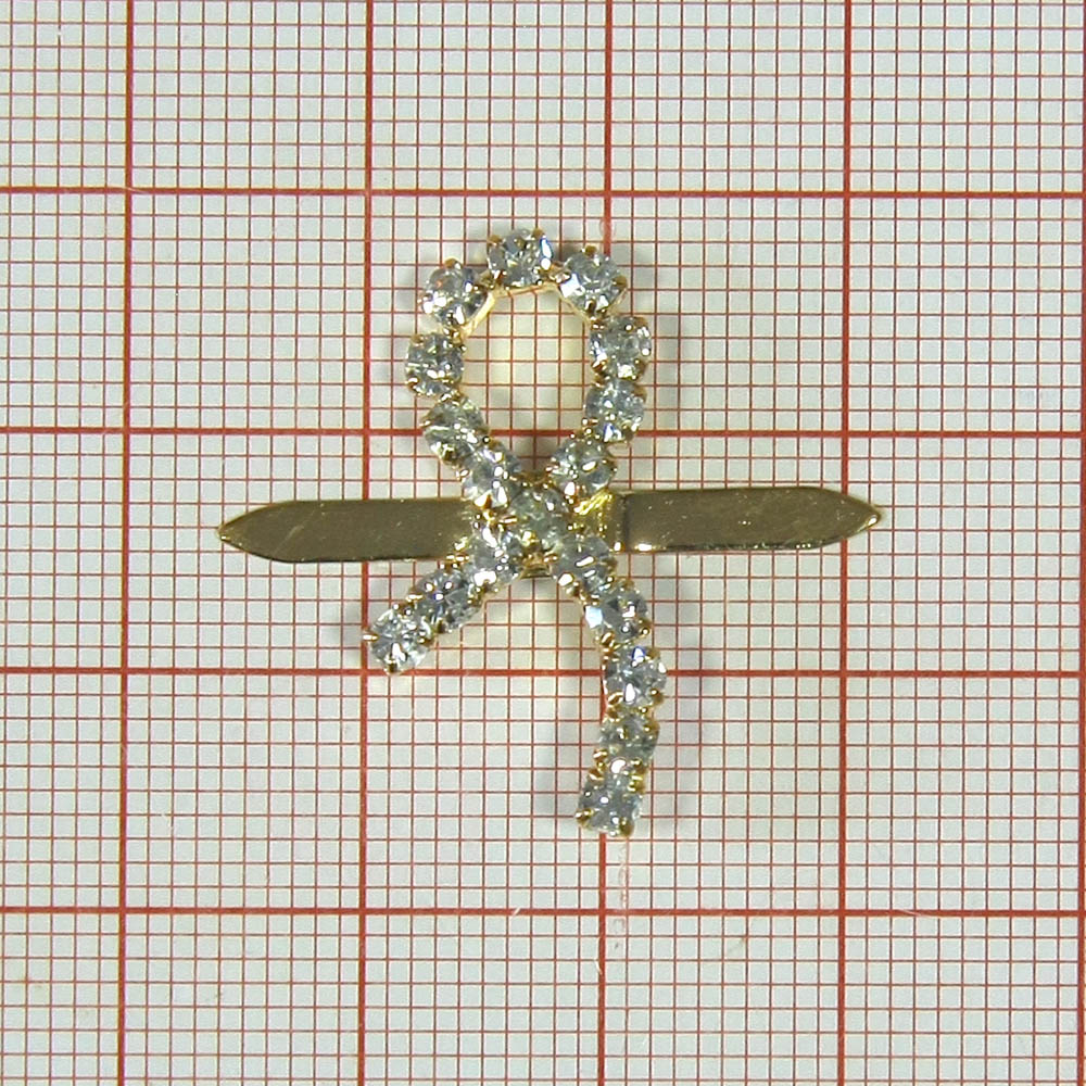 Краб металл8436 /краб/ GOLD Узел 18 мелк. камней, шт. Крабы Металл Геометрия Декор