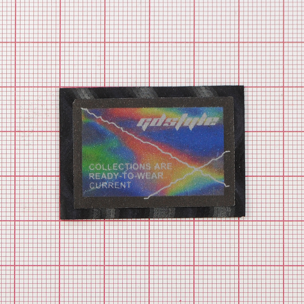 Лейба клеенка Coliections are ready-to-wear current, 4*3см, мат., черн., радужн., светоотр., шт. Лейба Клеенка