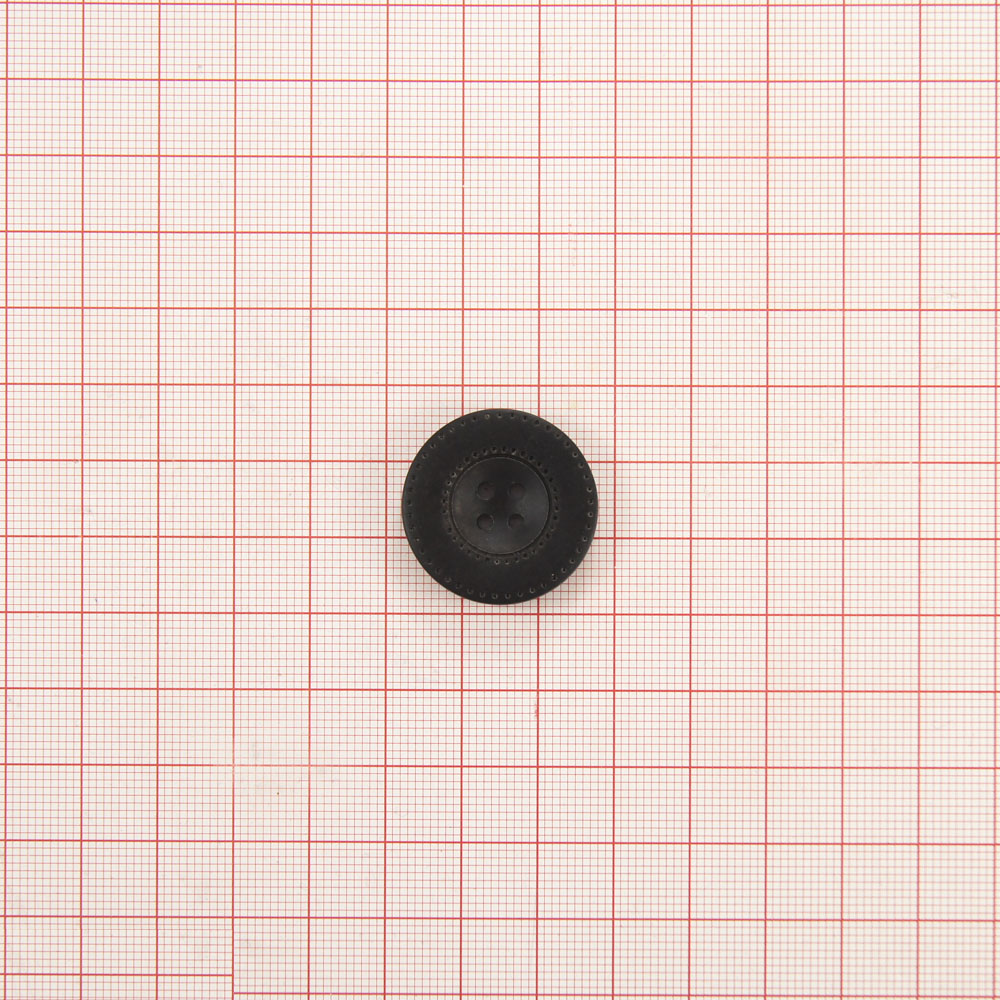 Пуговица ВР-35-40 черная. Пуговица пластмассовая