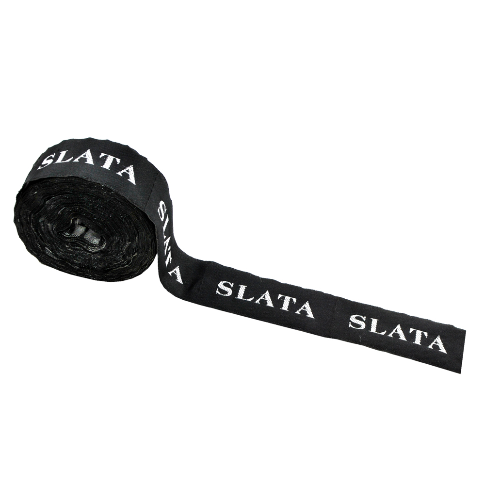 Этикетка тканевая вышитая Slata №2 /2,5 см /. Вышивка / этикетка тканевая