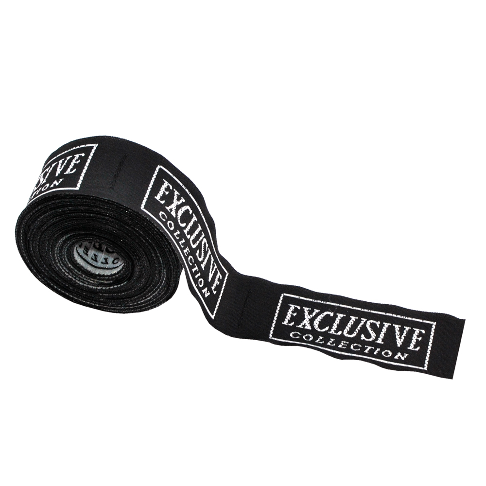 Этикетка тканевая вышитая Exclusive №4 collection 6,8*2,4см /tafta/ . Вышивка / этикетка тканевая