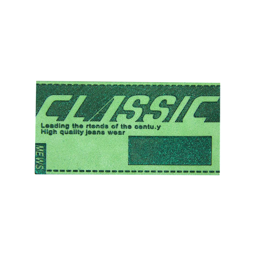 Лейба кожзам A10201 (A10212) 75*38мм Clasic Fashion зеленый, шт. Лейба Кожзам