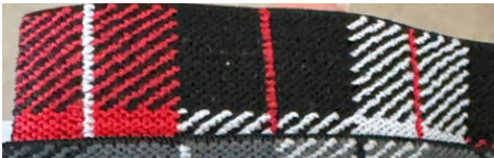 Резинка 4см, красная клетка, ярд. Резинка