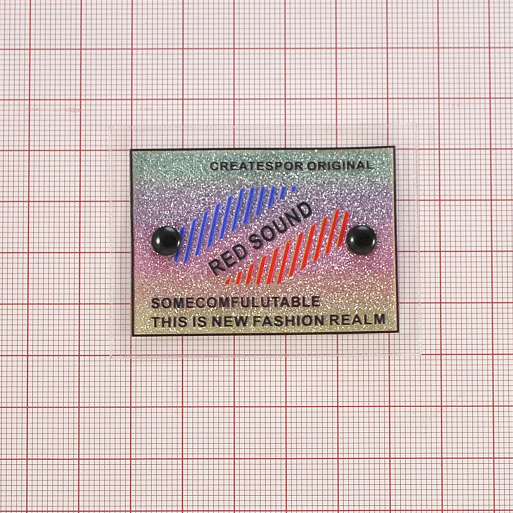 Лейба клеенка с хольнитеном RED SOUND, 6*4,5см, розовый, черный, синий, серебристый, шт. Лейба Клеенка