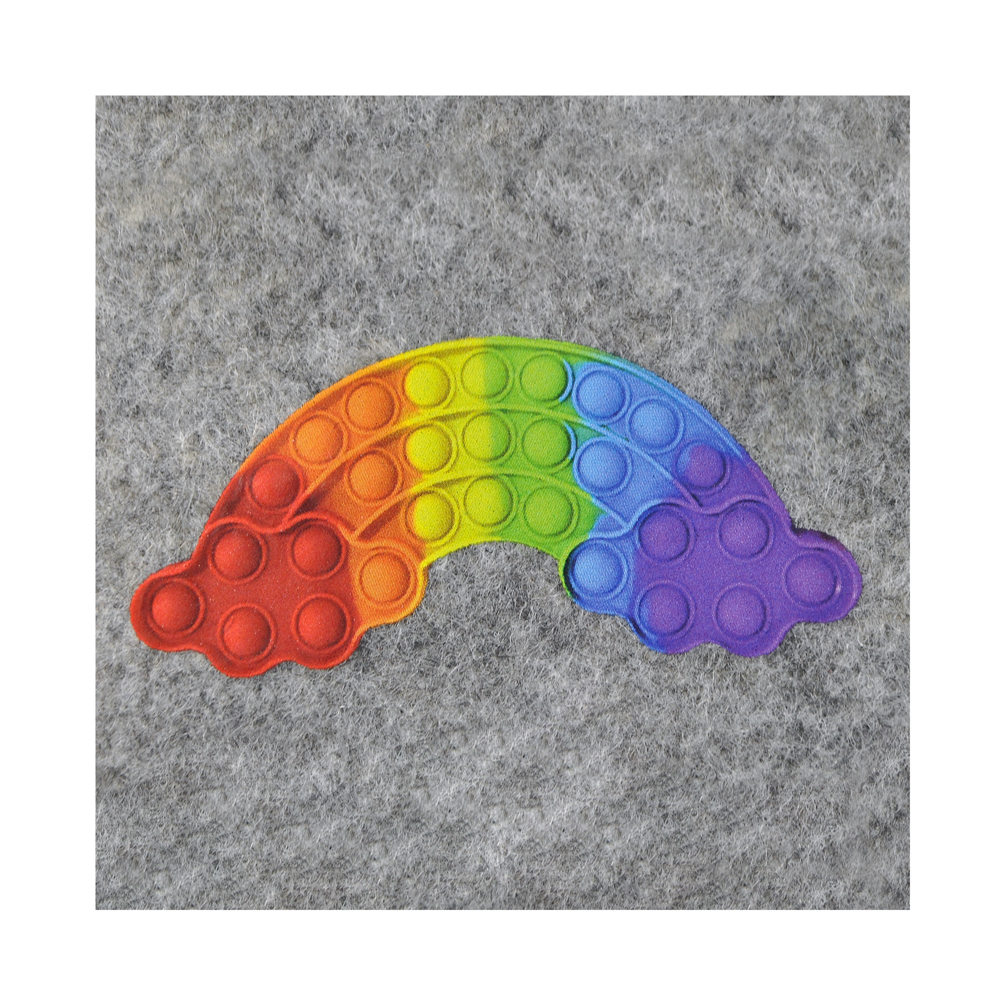 Термоаппликация Pop it (радуга) средняя 3,4*7,5см, шт. Термопереводки Детские