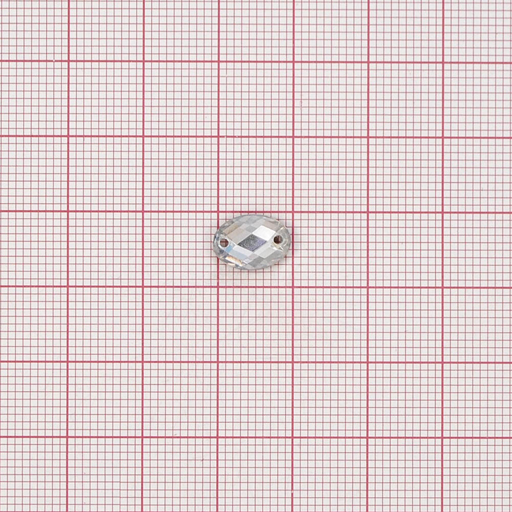 Стразы Д пришивн. овал 8*10мм бел.хамелеон 38AB, 1тыс.шт. Стразы пришивные