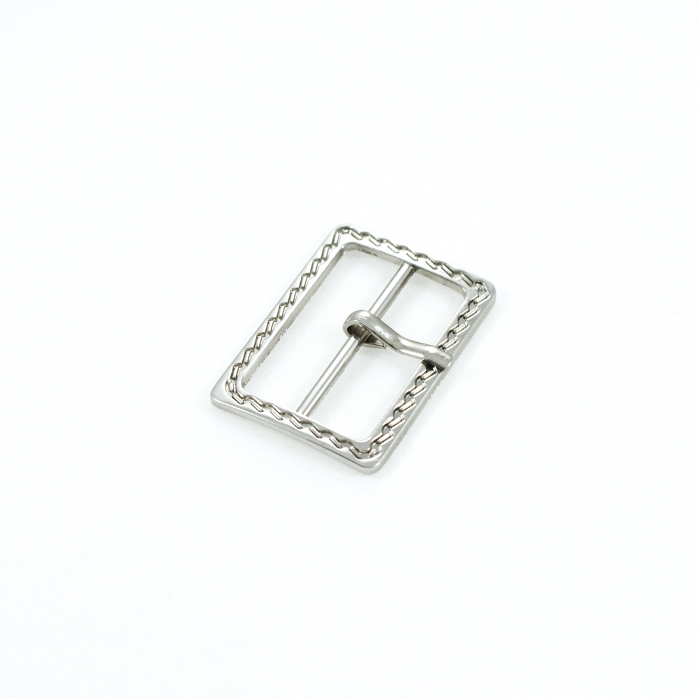 Пряжка металл 21003-1 прямоугольная 2,5см NIKEL Орнамент . Пряжка