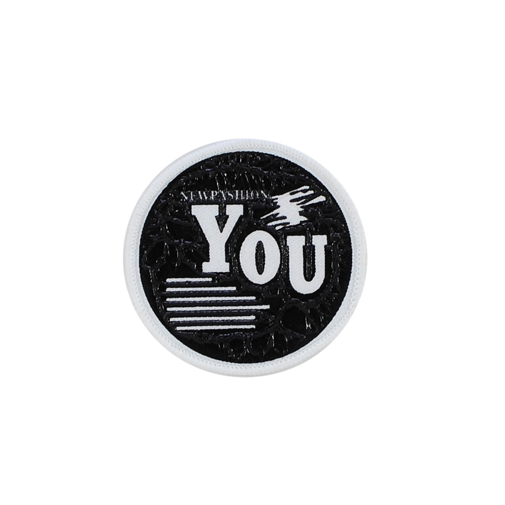Нашивка тканевая You, 7,2см, белый, черный, шт. Нашивка Резиновый Конгрев
