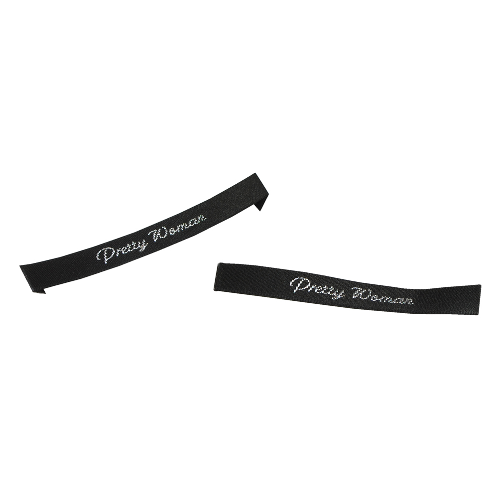 Этикетка тканевая вышитая шт. Pretty Woman 9мм, шт. Вышивка / этикетка тканевая