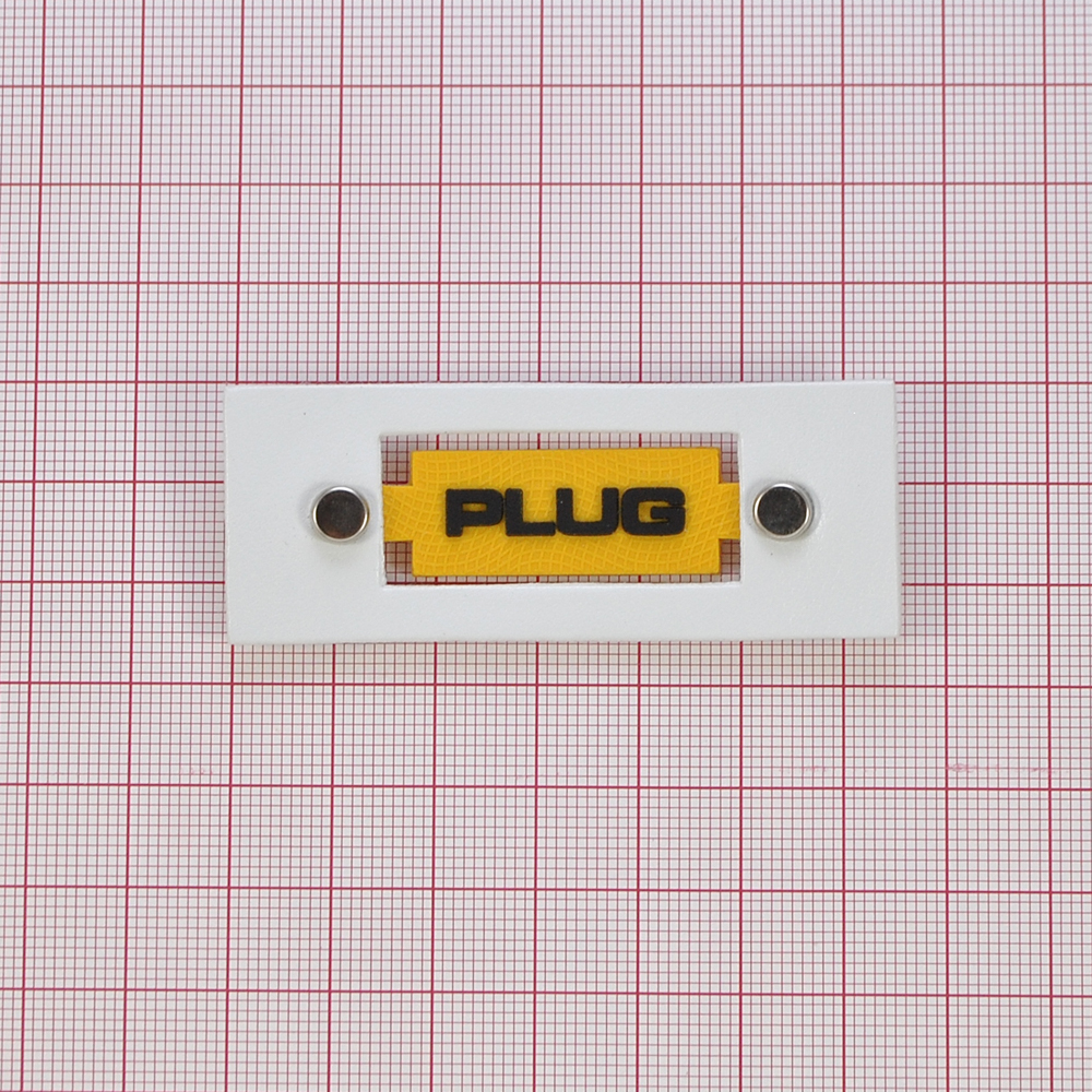 Лейба резина с хольнитенами PLUG, 6*2.5см, черный, белый, желтый, шт. Лейба Резина