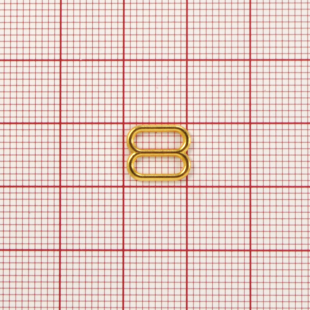 Перетяжка бельевая металл А808 GOLD 8*6,1мм (внутр.), 10,1*8,9мм (внешн.), 1т.шт, уп. Перетяжка бельевая