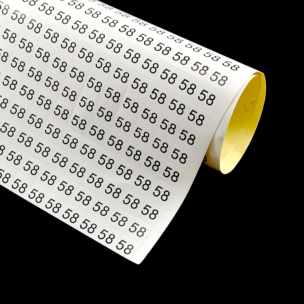 Размерник листовой самоклеящийся 58 белый (20*50шт) . Размерник клеевой (лист)