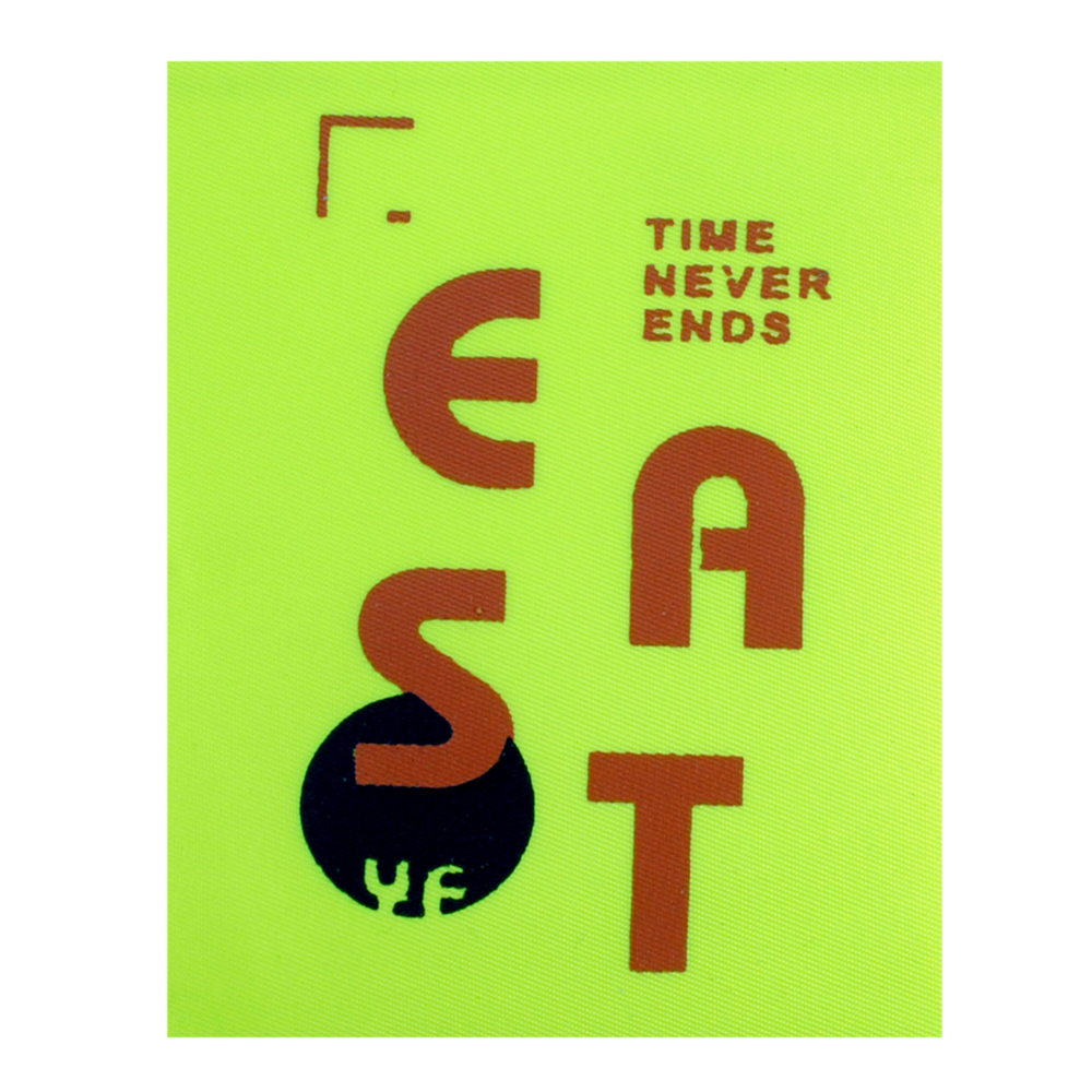 Лейба тк. esta TIME NEVER ENDS, 8*10см, желт., салат., оранж., черный, шт. Лейба Ткань