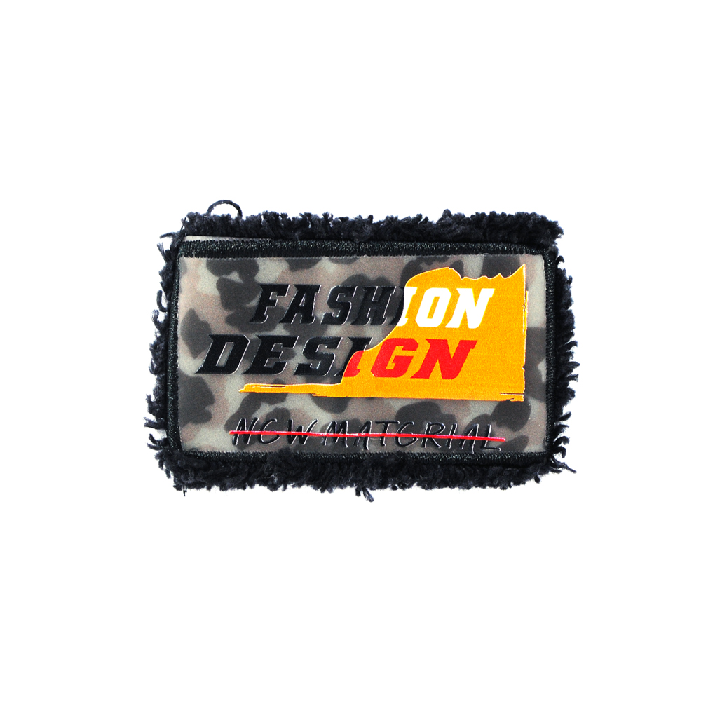 Лейба кожзам с окантовкой FASHION DESIGN, 8*5см, черный, оранжевый, красный, серый, шт.. Лейба Кожзам