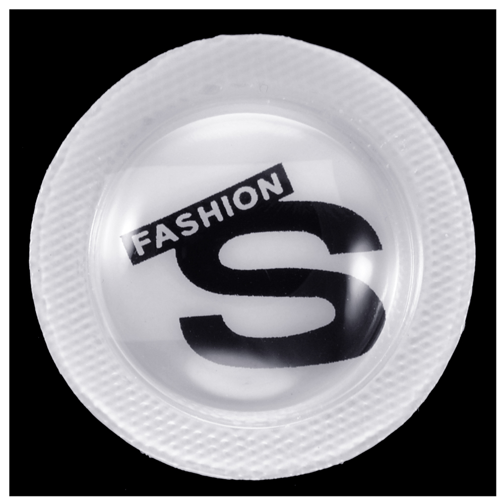 Лейба, силикон, белая, Fashion S, надпись черная, 4,5см., шт.. Лейба Силикон