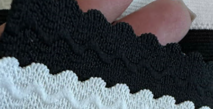 Резинка Волнистый узор, 6см, черная, ярд. Резинка