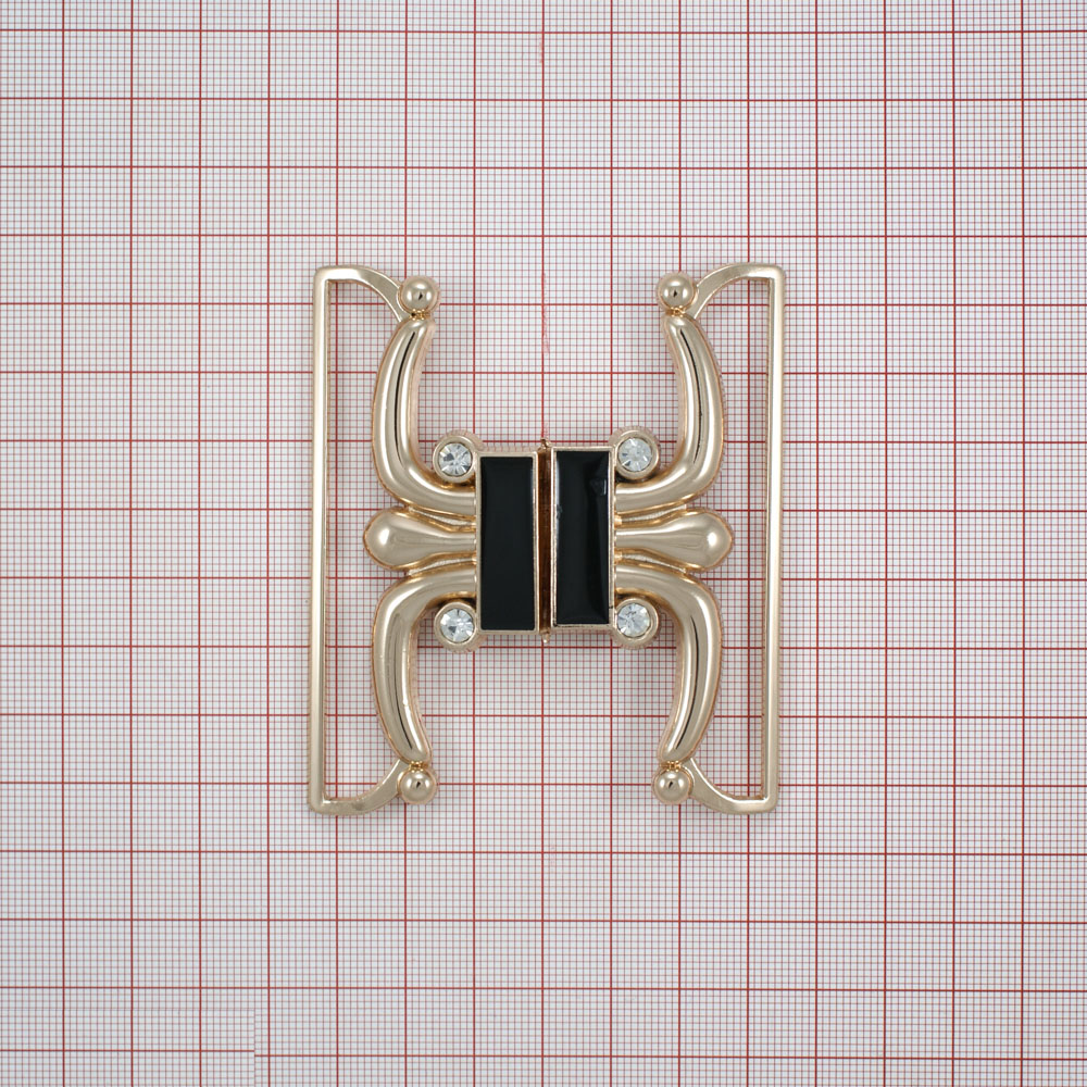 Пряжка ременная 2120 Паук 7,5см GOLD . Застежки металл